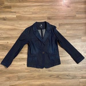 Ann Taylor Loft Blazer Denim Jacket 14